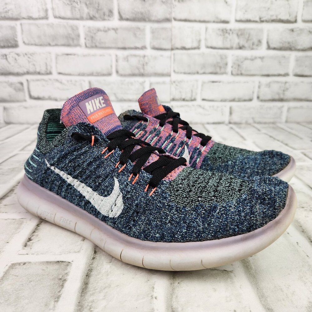 Nike Free RN Flyknit Women's Size 9 Multicolor Athletic Running Walk Gym Sneaker